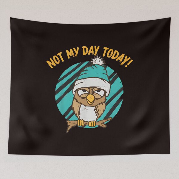 Item preview, Grumpy Owl Not My Day Today Funny Bird  designed and sold by Artful-Blooms.