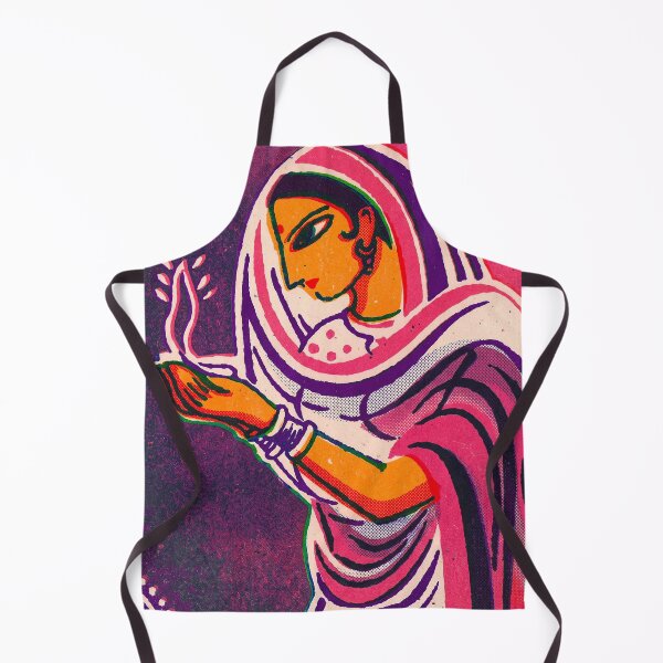 Item preview, Indian Woman in Pink Sari Holding a Flame designed and sold by Fani*.