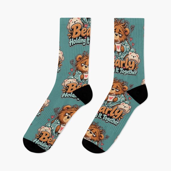 Item preview, Bearly Holding It Together – Tired Bear Coffee Humor designed and sold by Searching ideas.