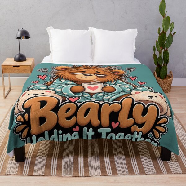 Item preview, Bearly Holding It Together – Tired Bear Coffee Humor designed and sold by Searching ideas.
