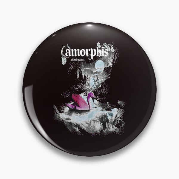 Item preview, Amorphis Silent Waters Swan Dark Moon Landscape Art designed and sold by Artful-Blooms.