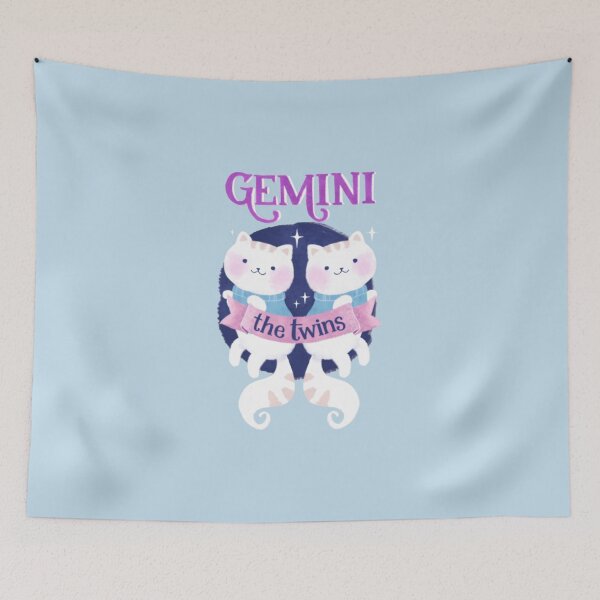 Item preview, Gemini Cat Zodiac Sign Cute designed and sold by Theczodati.