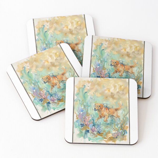 Item preview, Golden Retriever Underwater Explorer designed and sold by PictoVibe.