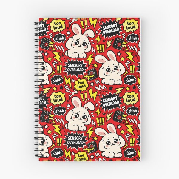 Item preview, Sensory Overload Bunny Pattern — Anxious Kawaii Seamless Repeat designed and sold by Visual Dept..