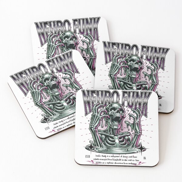 Item preview, NEUROFUNK - Chrome Skeleton Melt (Black) designed and sold by Discothreadz.