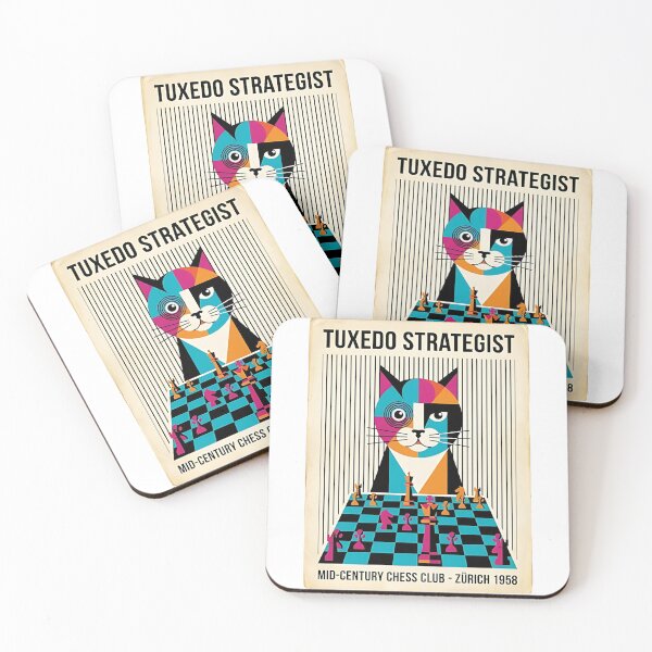Item preview, Tuxedo Cat Chess Master designed and sold by PictoVibe.