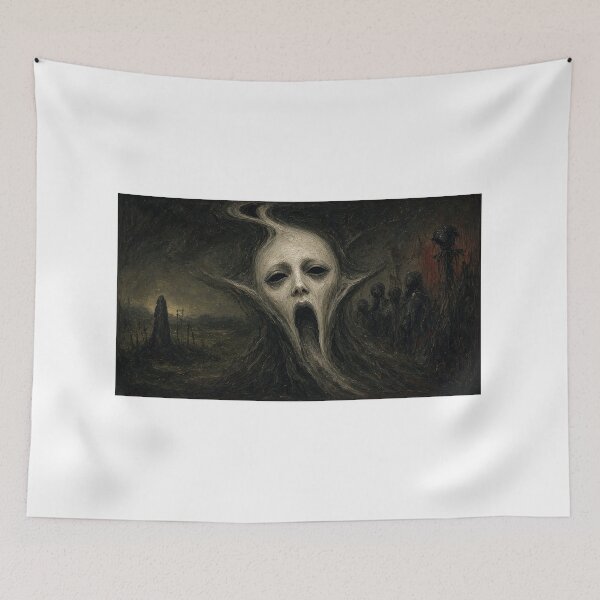 Item preview, All Hallows Eve – Screaming Empty Mask, Dark Surreal Halloween Horror Art designed and sold by EidolonUnseen.
