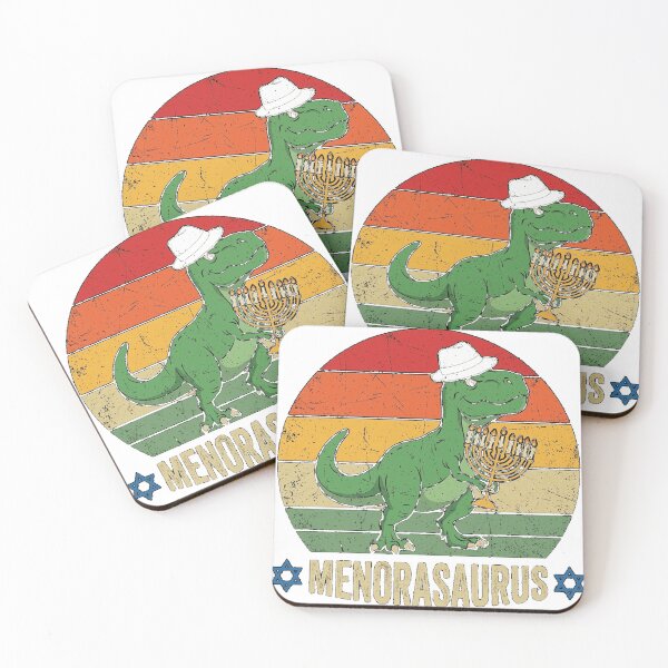 Item preview, Menorasaurus Happy Hanukkah from Dinosaur Rex Classic T-Shirt designed and sold by gidget-gadget.