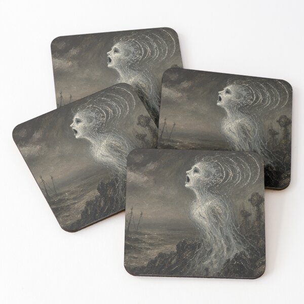 Item preview, Siren of Static – Radio Ghost Singing to Machines, Dark Surreal Halloween Art designed and sold by EidolonUnseen.