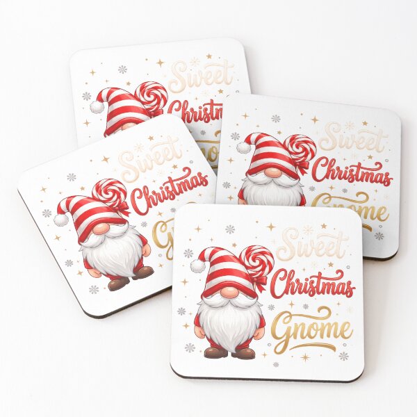 Item preview, Sweet Candy Cane Gnome T-Shirt Peppermint Red White Holiday designed and sold by Edy Arte.