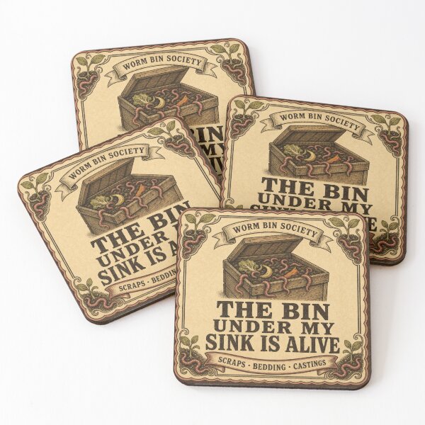 Item preview, The Bin Under My Sink Is Alive Worm Composting Badge designed and sold by BoosterShop.