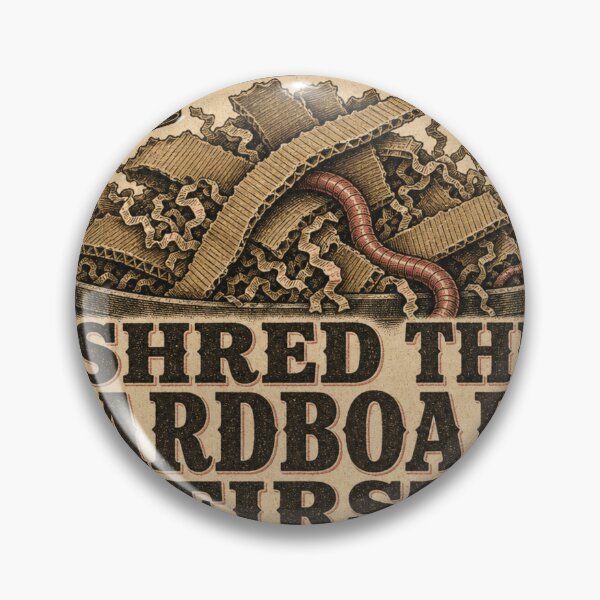 Item preview, Shred the Cardboard First Worm Bin Art designed and sold by BoosterShop.
