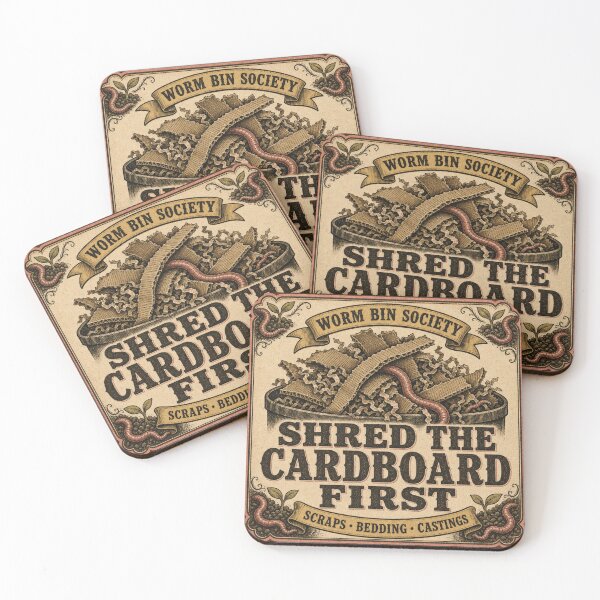 Item preview, Shred the Cardboard First Worm Bin Art designed and sold by BoosterShop.
