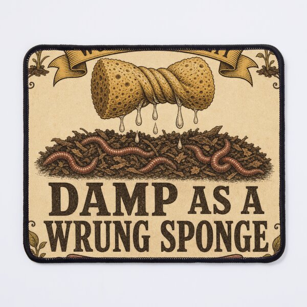 Item preview, Damp as a Wrung Sponge Worm Farming designed and sold by BoosterShop.