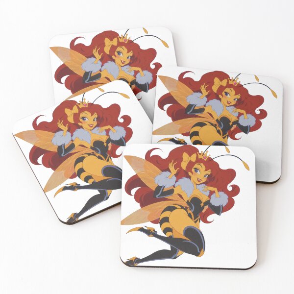 Item preview, Queen Bee Pin-Up – Retro Cartoon Fairy designed and sold by  Hollow Moon Studios..