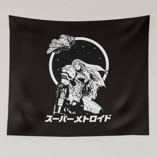 Item preview, Super Metroid Retro Sci-Fi Space Warrior Art designed and sold by Sadeetfel.
