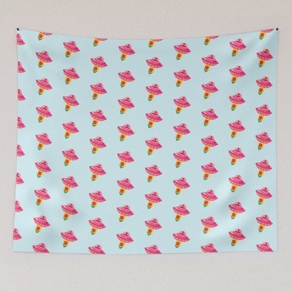Item preview, Pink UFO beaming up tulip flower designed and sold by wonderxwander.