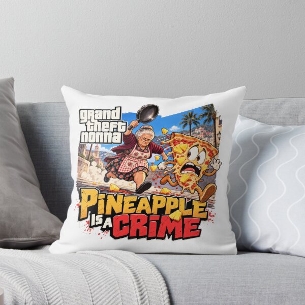 Item preview, Pineapple Is a Crime – Grand Theft Nonna | Funny Italian Pizza Parody designed and sold by artofbelletz.