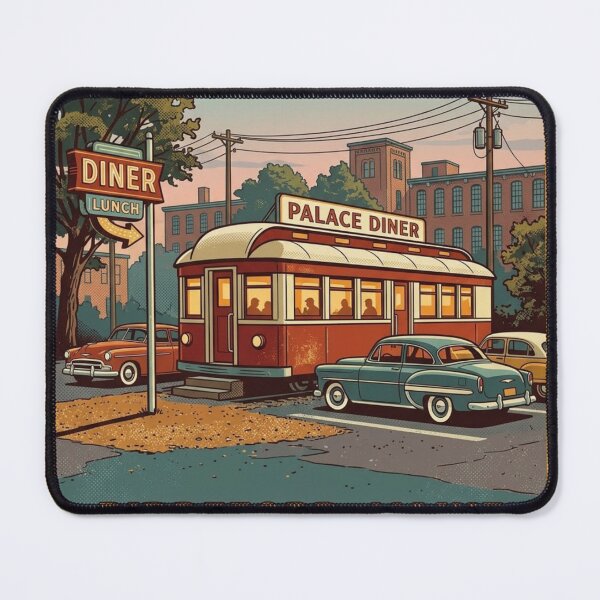 Item preview, Palace Diner Biddeford Maine – Vintage 1927 American Railroad Diner Retro Art designed and sold by Eclipse 3699.