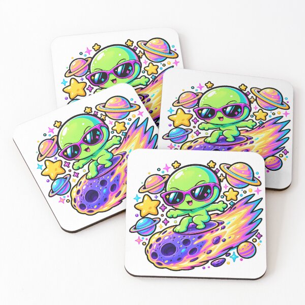 Item preview, Cool Alien Surfing Flaming Asteroid in Space designed and sold by Thai Vibe Studio.