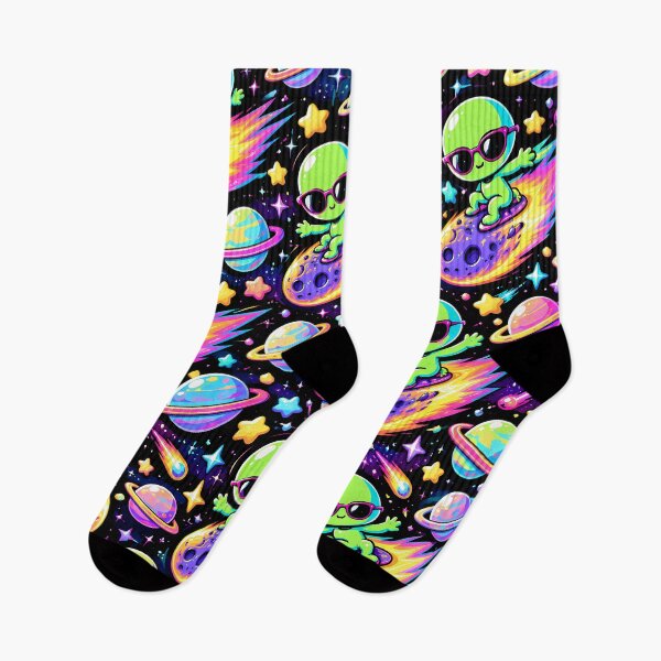 Item preview, Cool Alien Surfing Flaming Asteroid in Space designed and sold by Thai Vibe Studio.