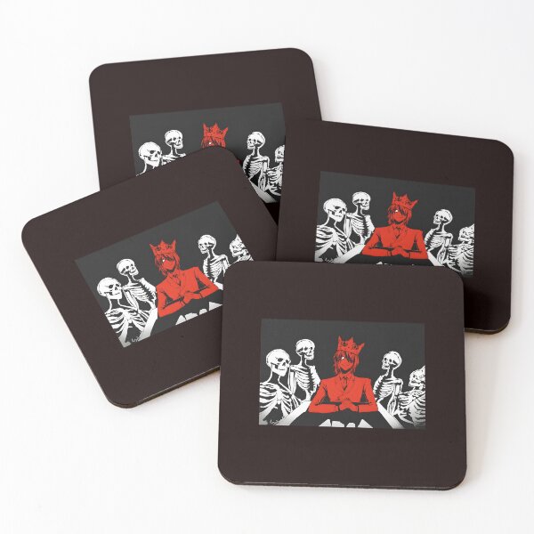 Item preview, Dark Crowned King Skeletons Gothic Art designed and sold by ThresholdBlue.