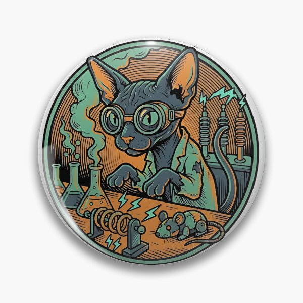 Item preview, Sphynx Cat Mad Scientist designed and sold by PictoVibe.