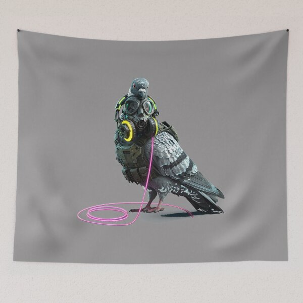 Item preview, Pigeon Listening To Music Headphones Bird Art-36 designed and sold by detheragehu.