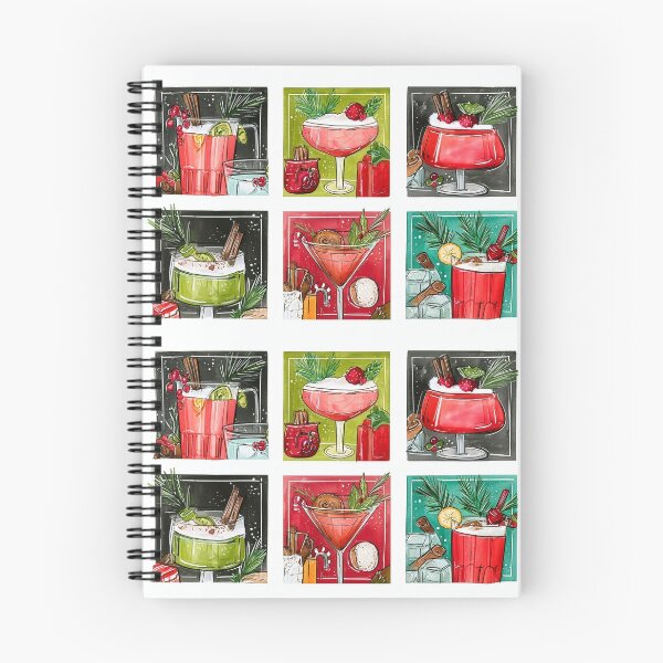 Item preview, Festive Holiday Cocktails in Colorful Glasses with Fresh Herbs, Aromatic Spices, and Seasonal Charm designed and sold by OlfactoART Studio.
