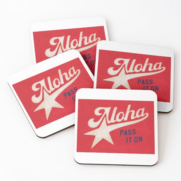 Item preview, Vintage retro aloha Hawaii red star poster designed and sold by ellmoswrld.