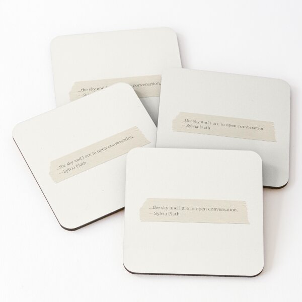 Item preview, The sky and I are in open conversation. —Sylvia Plath Book Page Quote designed and sold by wonderxwander.