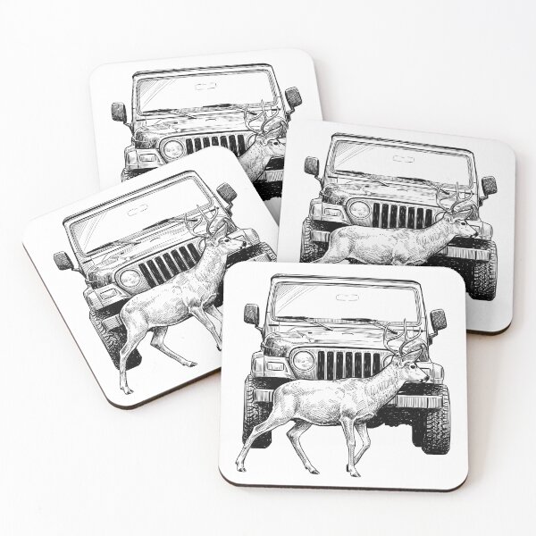 Item preview, Deer about to be Hit by Car designed and sold by Naux | Design & Illustration.