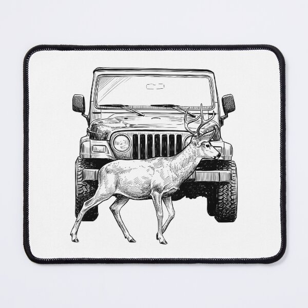 Item preview, Deer about to be Hit by Car designed and sold by Naux | Design & Illustration.