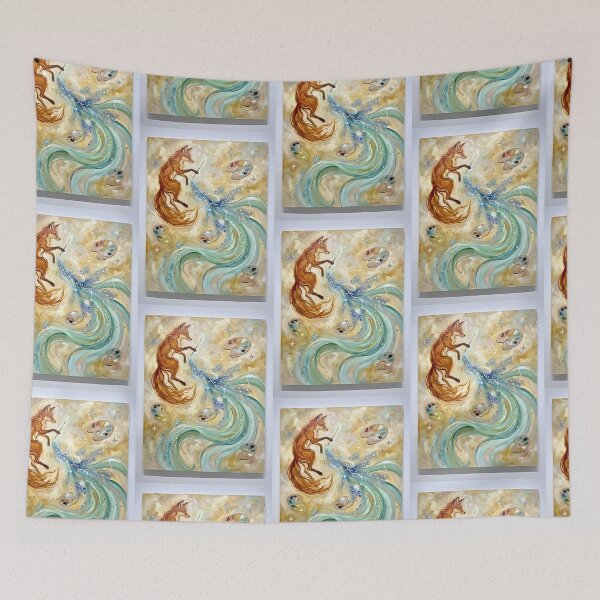 Item preview, Red Fox Celestial Painter designed and sold by PictoVibe.
