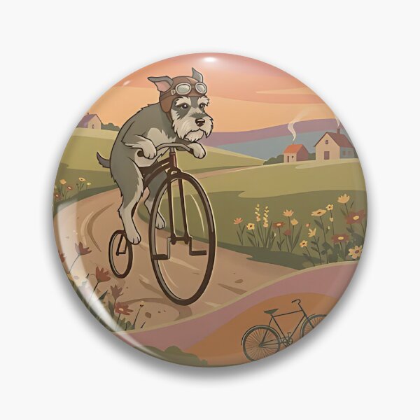 Item preview, Miniature Schnauzer Cycling Adventure designed and sold by PictoVibe.