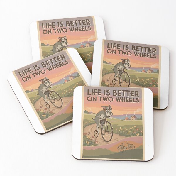 Item preview, Miniature Schnauzer Cycling Adventure designed and sold by PictoVibe.