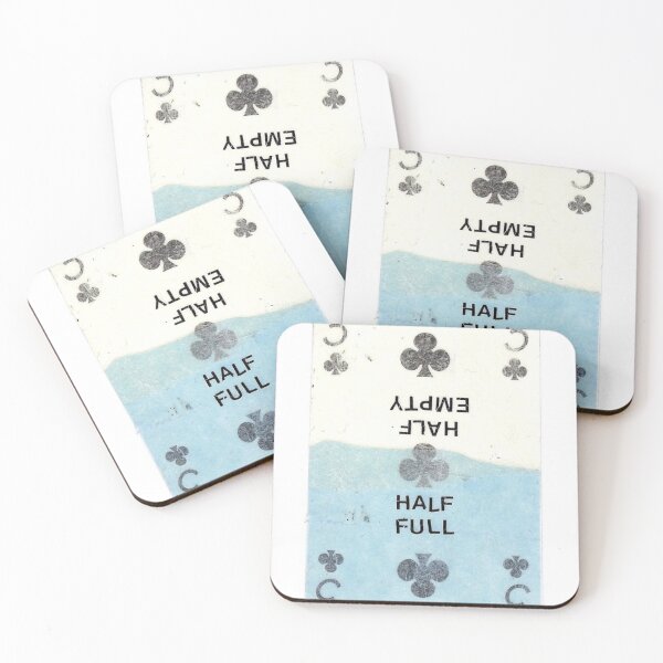 Item preview, Vintage glass half empty full card poster designed and sold by ellmoswrld.