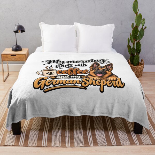 Item preview, My morning starts with coffee and my German Sheperd designed and sold by RBBeachDesigns.