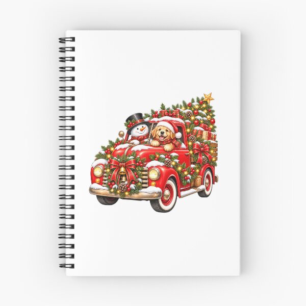 Item preview, Vintage Red Christmas Truck with Puppy designed and sold by Lilya-leven.