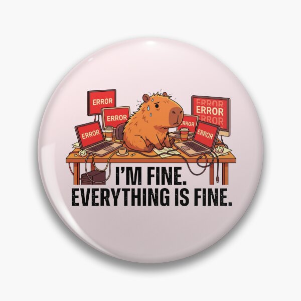 Item preview, Funny Capybara Dev Meltdown I am Fine Everything is Fine designed and sold by pattman.