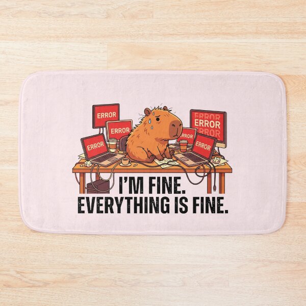 Item preview, Funny Capybara Dev Meltdown I am Fine Everything is Fine designed and sold by pattman.