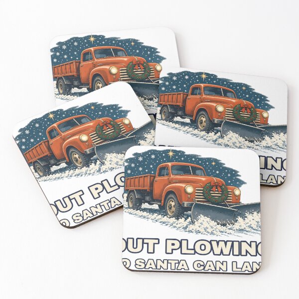 Item preview, Out Plowing So Santa Can Land Vintage Snow Plow Truck Christmas designed and sold by Freckled-Monkey.