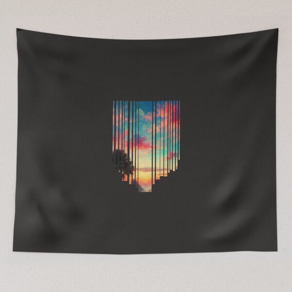 Item preview, Sunset Rhythm — Colorful Sky in Vertical Stripes designed and sold by keblack.