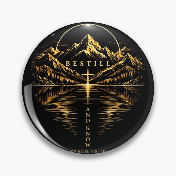 Item preview, Be Still and Know Psalm 46 10 Mountain Lake Cross designed and sold by Sardine-Food.