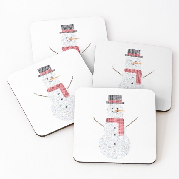 Item preview, Parametric Mosaic Snowman | Geometric Tile Art Winter Design designed and sold by Robert Lucio.