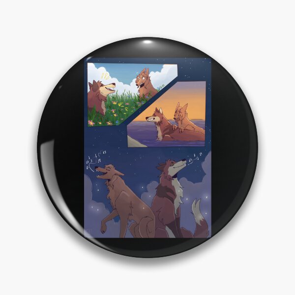 Item preview, Romantic Wolves in Nature Comic Illustration designed and sold by elijbclaude.