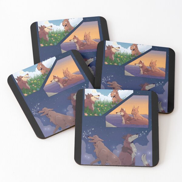 Item preview, Romantic Wolves in Nature Comic Illustration designed and sold by elijbclaude.