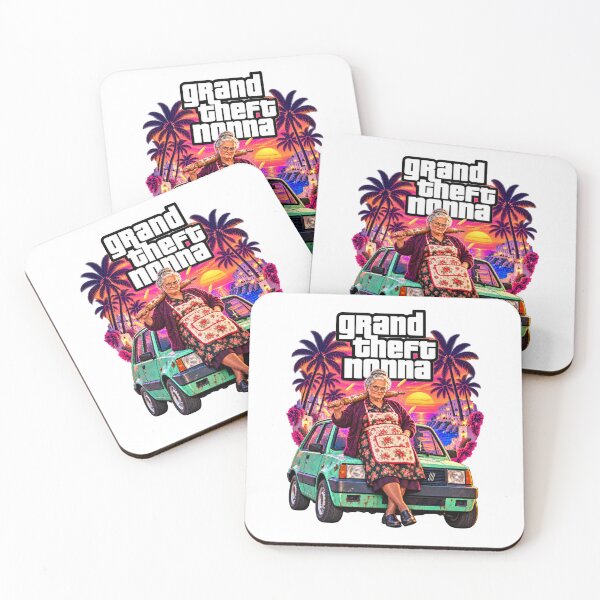 Item preview, Grand Theft Nonna – Miami Sunset Edition | Retro Italian Grandma Gaming Parody designed and sold by artofbelletz.