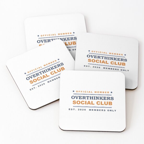 Item preview, Overthinkers Social Club Retro Funny Shirt designed and sold by Alphakenon.