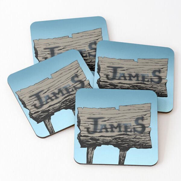 Item preview, James Name Rustic Wooden Sign Illustration designed and sold by elijbclaude.